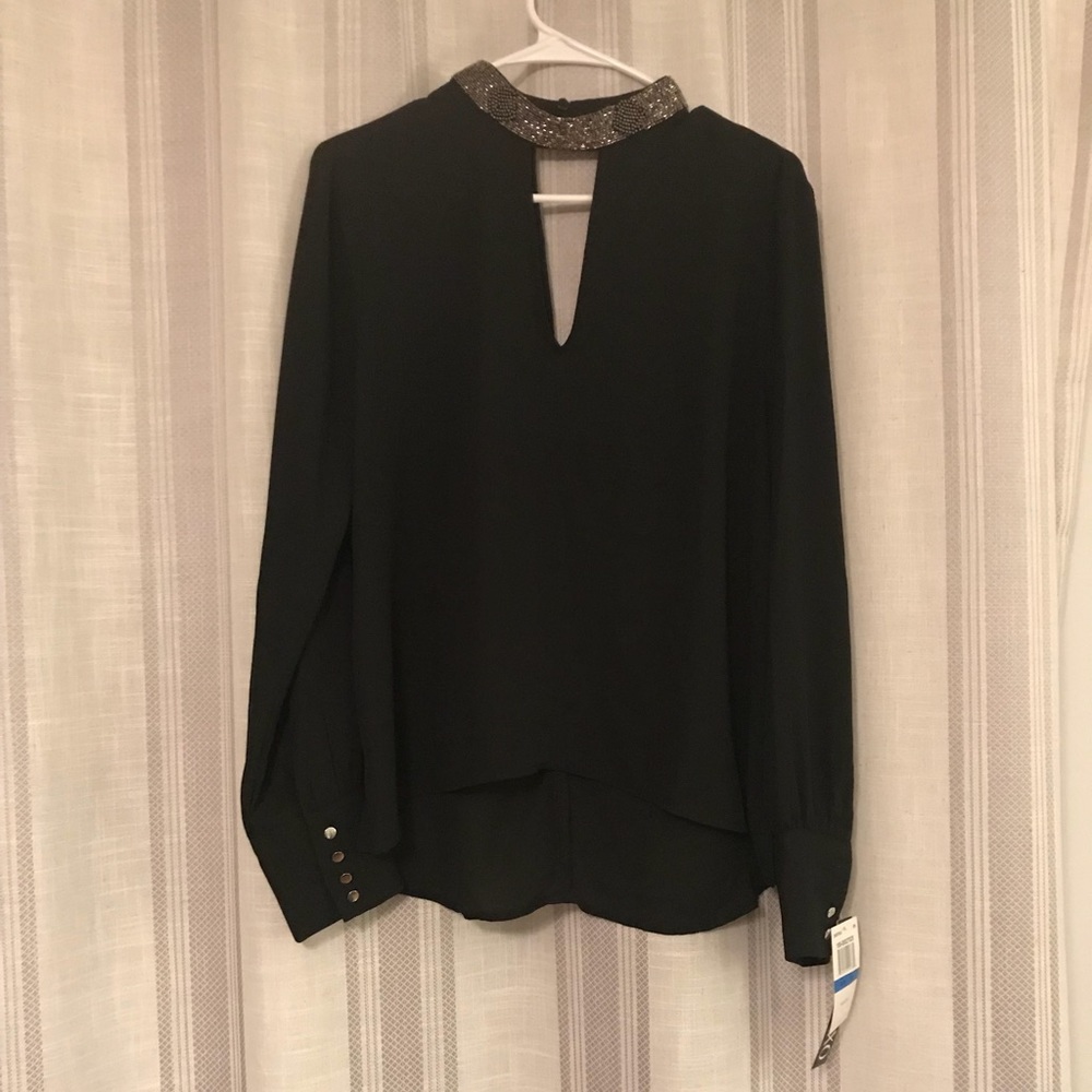 Keyhole Neck Beaded Top NWT